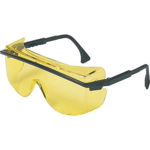 Lunettes de s&eacute;curit&eacute; Uvex Astrospec OTG 3001, Lentille Ambr&eacute;e, Anti-&eacute;gratignures, ANSI Z87+/R&eacute;pond ou surpasse la norme CSA Z94.3 Cam Industrial