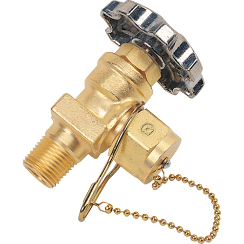 Station Valve with Dust Cap & Chain, Brass Cam Industrial