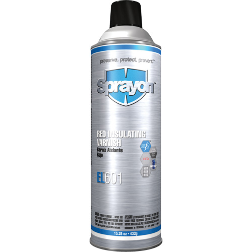 EL601 Red Insulating Varnish, 15.25 oz., Aerosol Can, Red Cam Industrial