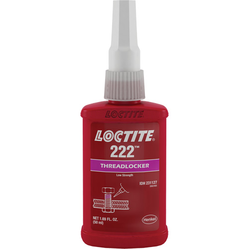 222 Threadlocker, Purple, Low, 50 ml, Bottle Cam Industrial