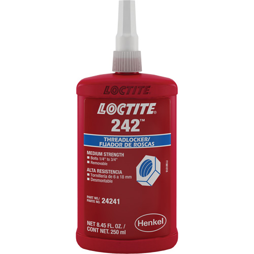 Threadlocker 242 , Blue, Medium, 250 ml, Bottle Cam Industrial