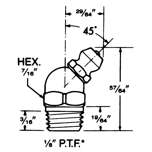 Fitting, 1/8" Thread Cam Industrial