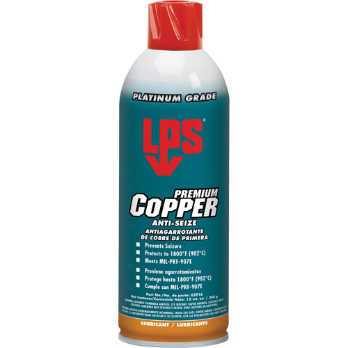 Copper Anti-Seize, 16 oz., Aerosol Can, 1800°F (982°C) Max Temp. Cam Industrial