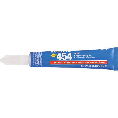 Prism 454 Instant Adhesive Gel, Clear, Tube, 20 g Cam Industrial