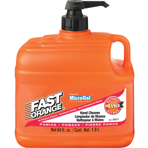 Hand Cleaner, Pumice, 1.89 L, Pump Bottle, Orange Cam Industrial