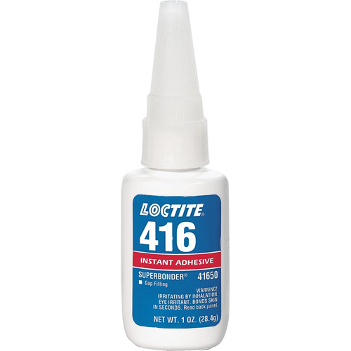 416 Super Bonder&reg; Instant Adhesive, Clear, Bottle, 1 oz. Cam Industrial