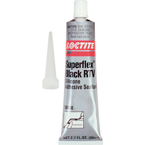 Scellant adh&eacute;sif &agrave; la silicone Superflex RTV, Tube, Noir Cam Industrial