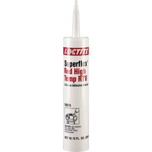 Superflex High Temp RTV Silicone Adhesive Sealant, Cartridge, Red Cam Industrial