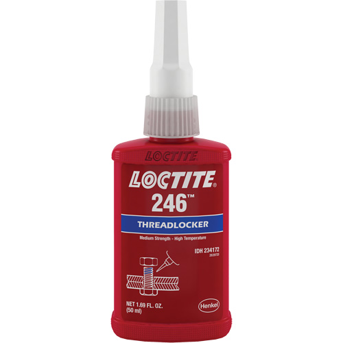 246 High Temperature Threadlocker, Blue, Medium, 50 ml, Bottle Cam Industrial