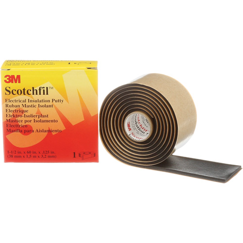 Scotchfil Electrical Insulation Putty, Roll, Black Cam Industrial