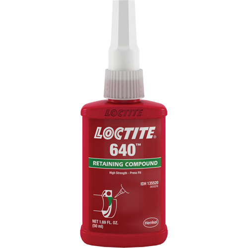 Compos&eacute; de retenue 640 r&eacute;sistance moyenne/haute temp&eacute;rature, 50 ml, Bouteille, Vert Cam Industrial
