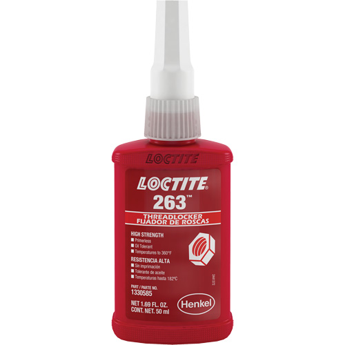 Compos&eacute; de blocage 263 s&eacute;chage rapide, Rouge, &eacute;lev&eacute;, 50 ml, Bouteille Cam Industrial