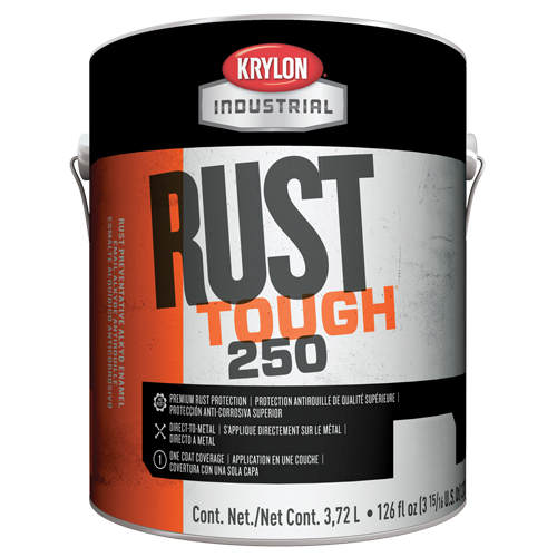 &eacute;mail acrylique alkyd Rust Tough 250 , Blanc, Brillant, Gallon Cam Industrial