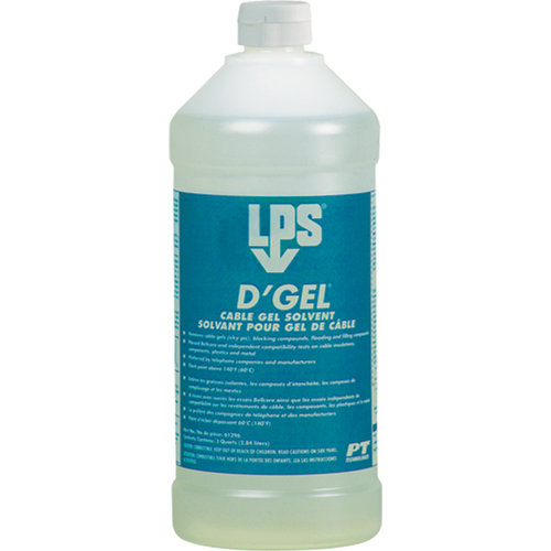 D'Gel&reg; Cable Gel Solvent, 32 oz., Bottle Cam Industrial