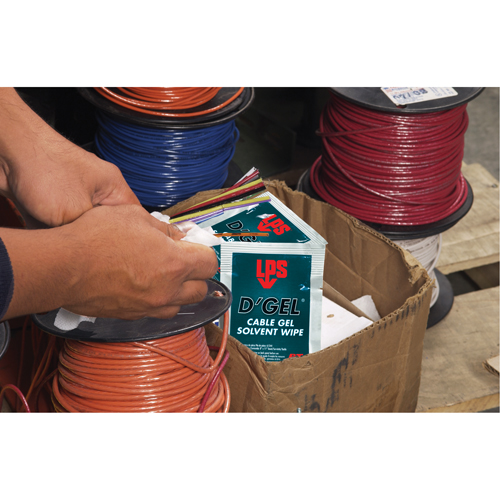 D'Gel&reg; Cable Gel Solvent, Packets Cam Industrial