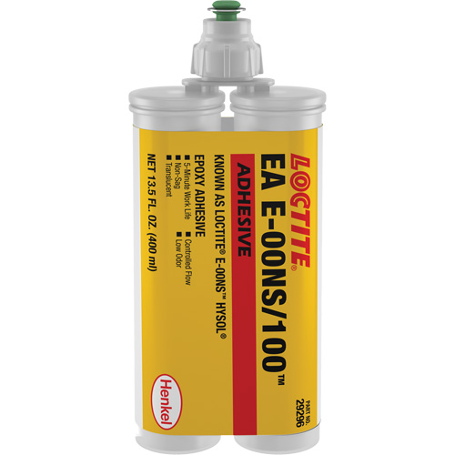 &eacute;poxyde Hysol E-00NS, 400 ml, Cartouche double, Deux composants, Translucide Cam Industrial