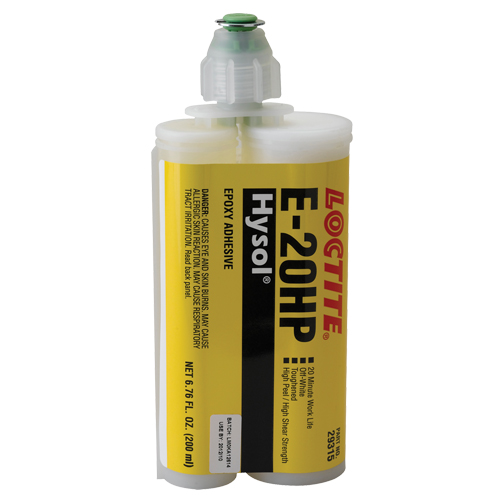 E-20P Fast Setting Structural Adhesives, 200 ml, Dual Cartridge, Two-Part, White Cam Industrial