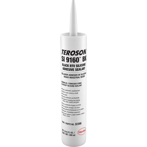 Teroson&reg; SI 9160 Silicone Sealant, Cartridge, Black Cam Industrial
