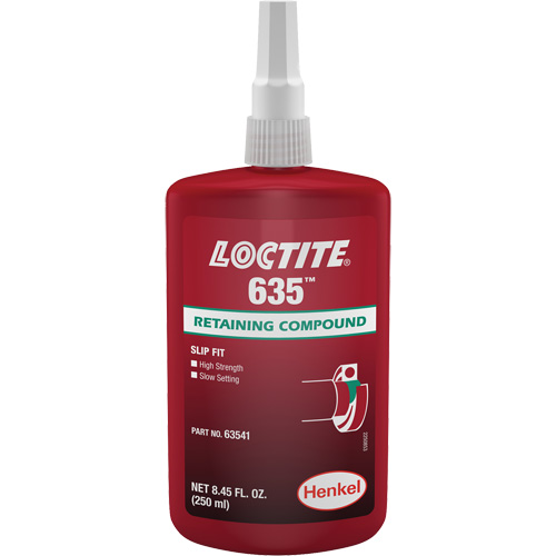 Compos&eacute; de retenue Loctite 635, 250 ml, Bouteille, Vert Cam Industrial