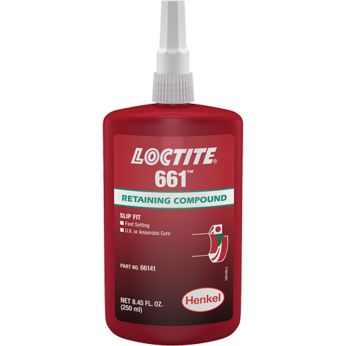 Compos&eacute; de retenue Loctite 661, 250 ml, Bouteille, Jaune Cam Industrial
