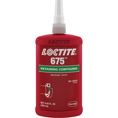 Loctite&reg; 675 Threadlocker, 250 ml, Bottle, Green Cam Industrial