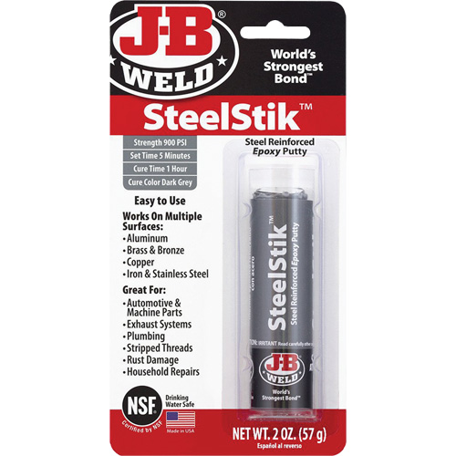 Colle &eacute;poxyde SteelStik, 2 oz, B&acirc;ton, Gris Cam Industrial
