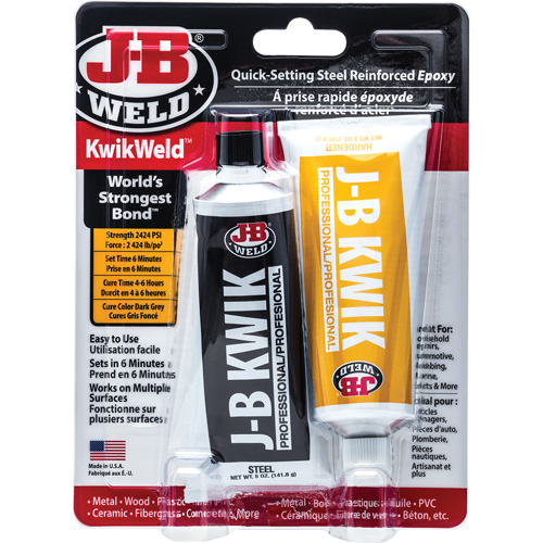 Colle &eacute;poxyde KwikWeld, Deux composants, Tube, 10 oz, Gris Cam Industrial