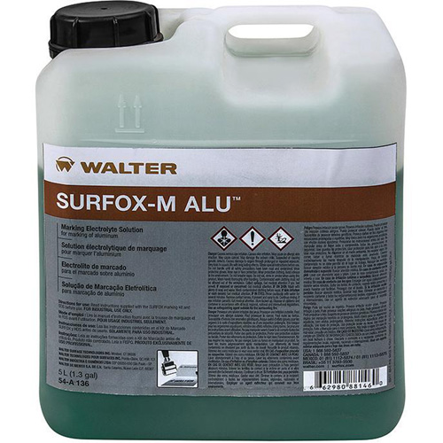 Solution &eacute;lectrolytique de marquage sur l'aluminium Surfox-M Cam Industrial