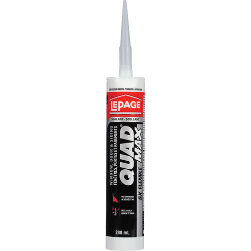 Quad&reg; Max Siding & Window Sealant, 280 ml, Tube, Grey Cam Industrial