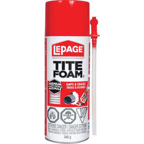 Scellant en mousse isolante pour trous & fissures Titefoam, Canette a&eacute;rosol, Blanc Cam Industrial