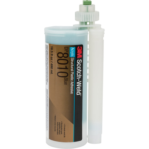 Scotch-Weld Structural Plastic Adhesive, Two-Part, Cartridge, 490 ml, Blue Cam Industrial