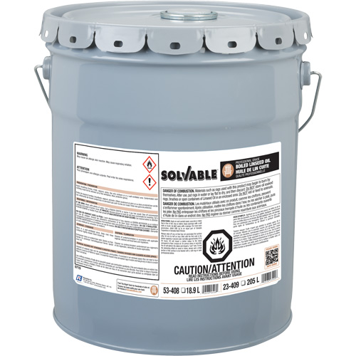 Huile de lin bouillie, Seau, 18,9 L Volume net Cam Industrial