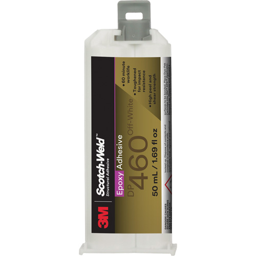 Scotch-Weld Adhesive, 50 ml, Dual Cartridge, Two-Part, White Cam Industrial