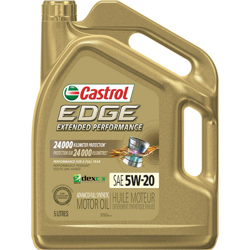 Edge&reg; Extended Performance 5W-20 Motor Oil, 5 L, Jug Cam Industrial