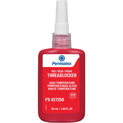 High Temperature Threadlocker, Red, High, 50 ml, Bottle Cam Industrial