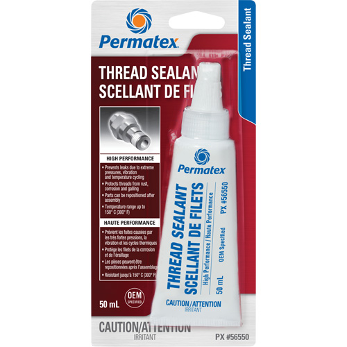 High Performance Thread Sealant, Tube, 50 ml, -54° C - 149° C/-65° F - 300° F Cam Industrial