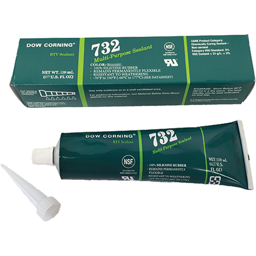 732 Sealant, 90 ml, Tube, White Cam Industrial