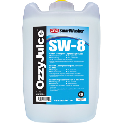 SmartWasher&reg; Ozzyjuice&reg; SW-8 Aircraft & Weapons Degreasing Solution, Jug Cam Industrial