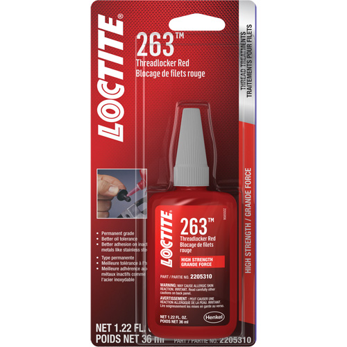 Compos&eacute; de blocage 263, Rouge, &eacute;lev&eacute;, 36 ml, Bouteille Cam Industrial