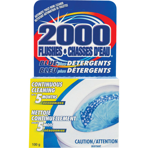 D&eacute;tergent pour cuvette de toilette 2000 Flushes Blue Plus, 100 g, Tampon Cam Industrial