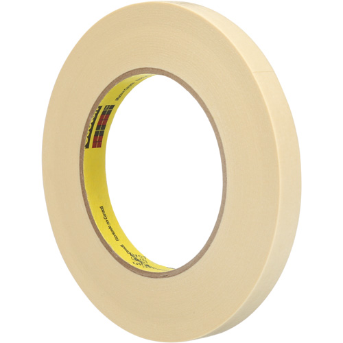 Scotch&reg; High-Performance Masking Tape 232, 12 mm (1/2") x 55 m (180'), Tan Cam Industrial