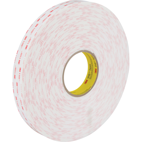 VHB Tape 4950, 33 m (108') L x 25.4 mm (1") W, 45 mils, Acrylic Cam Industrial
