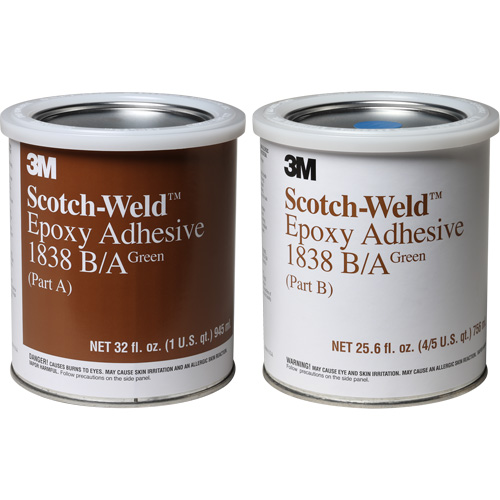 Scotch-Weld Adhesive, 32 fl. oz., Pail, Two-Part, Green Cam Industrial