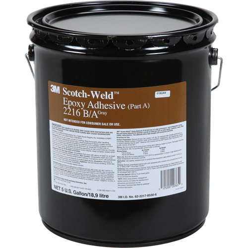 Scotch-Weld Adhesive, 5 gal., Pail, Two-Part, Grey Cam Industrial