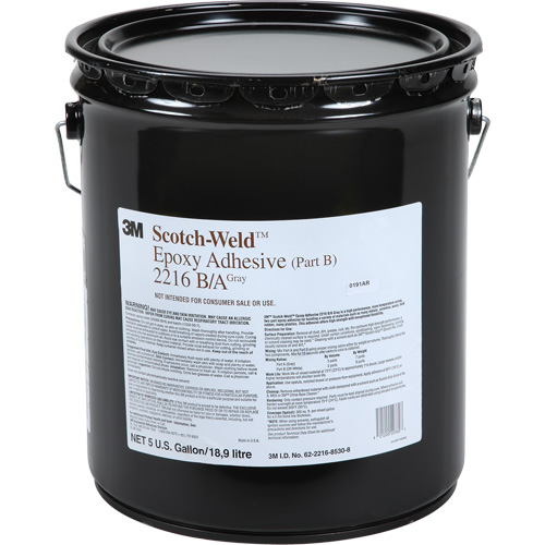 Scotch-Weld Adhesive, 5 gal., Pail, Two-Part, Grey Cam Industrial