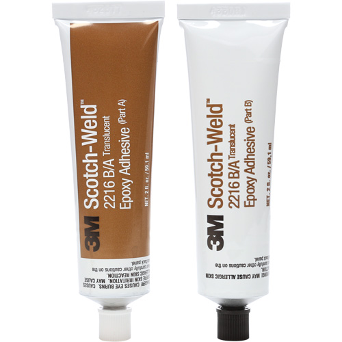 Scotch-Weld Adhesive, 2 fl. oz., Kit, Two-Part, Translucent Cam Industrial