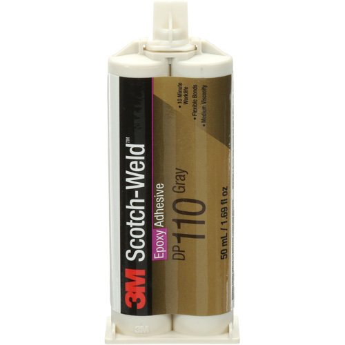Scotch-Weld Adhesive, 1.64 fl. oz., Cartridge, Two-Part, Grey Cam Industrial