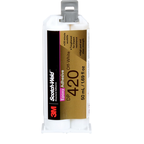 Scotch-Weld Adhesive, 1.25 fl. oz., Cartridge, Two-Part, Off-White Cam Industrial
