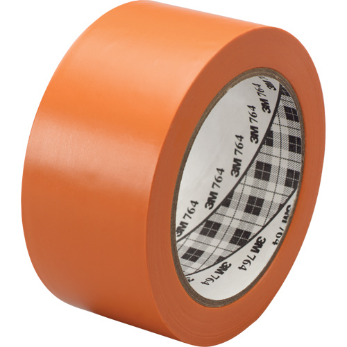 Ruban en vinyle pour travaux g&eacute;n&eacute;raux 764, 25,4 mm (1") la x 32,9 m (108') lo, 5 mils, Orange Cam Industrial