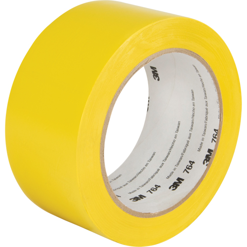 Ruban en vinyle pour travaux g&eacute;n&eacute;raux 764, 50,8 mm (2") la x 32,9 m (108') lo, 5 mils, Jaune Cam Industrial